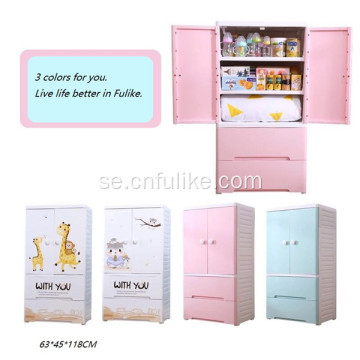 Multi-Layer Cartoon Drawer Divider Toy Clothes Cabinet